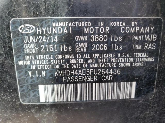 Photo 11 VIN: KMHDH4AE5FU264436 - HYUNDAI ELANTRA SE 