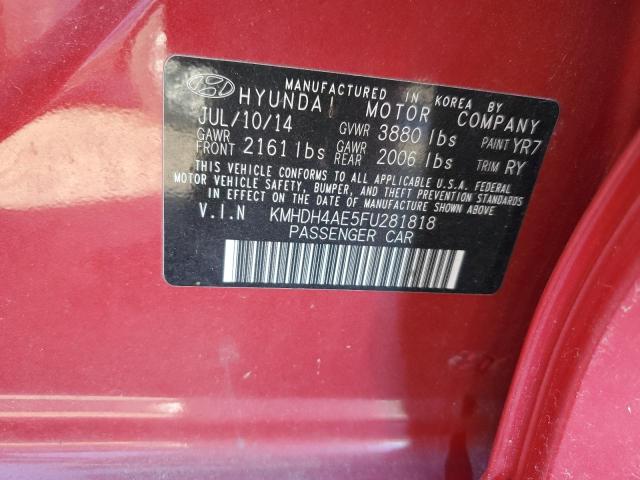 Photo 11 VIN: KMHDH4AE5FU281818 - HYUNDAI ELANTRA SE 