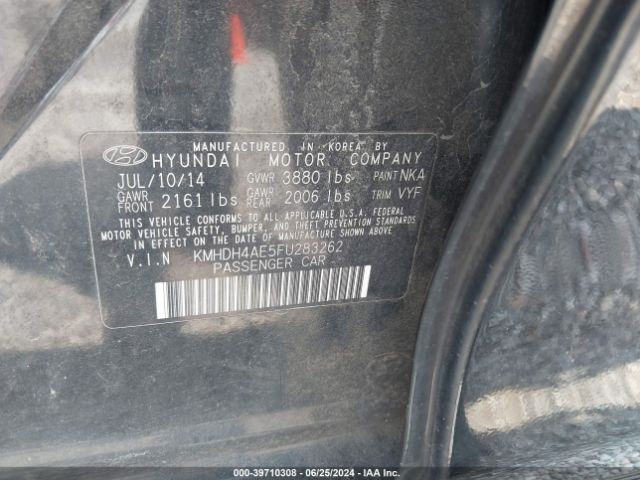 Photo 8 VIN: KMHDH4AE5FU283262 - HYUNDAI ELANTRA 