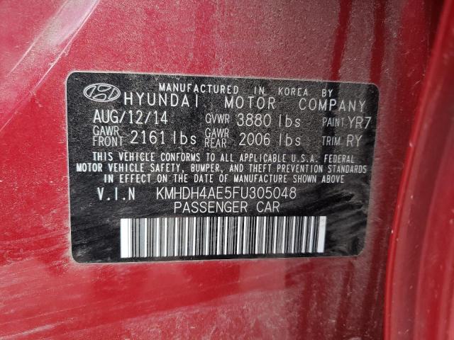 Photo 12 VIN: KMHDH4AE5FU305048 - HYUNDAI ELANTRA SE 