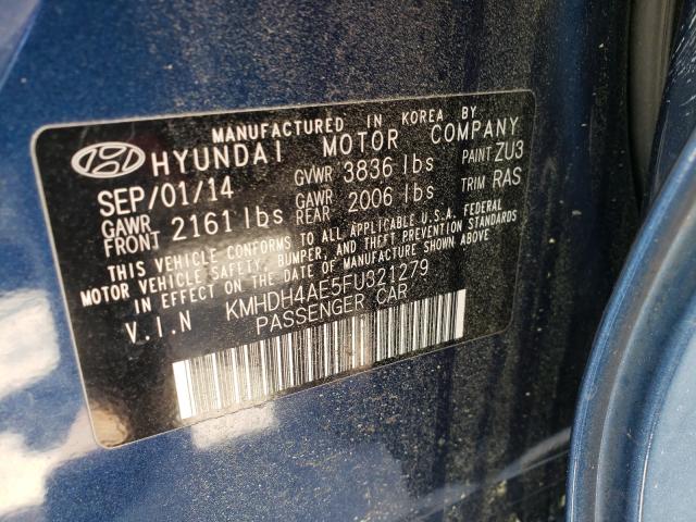 Photo 9 VIN: KMHDH4AE5FU321279 - HYUNDAI ELANTRA SE 