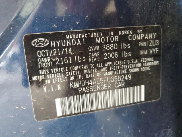 Photo 12 VIN: KMHDH4AE5FU358249 - HYUNDAI ELANTRA SE 