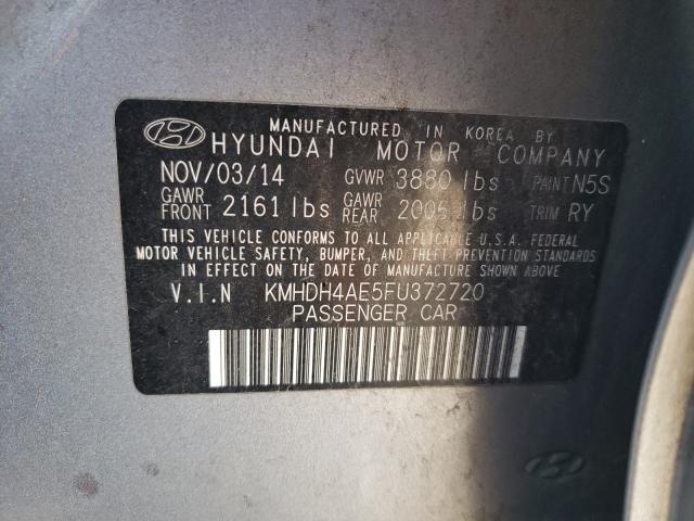 Photo 9 VIN: KMHDH4AE5FU372720 - HYUNDAI ELANTRA SE 