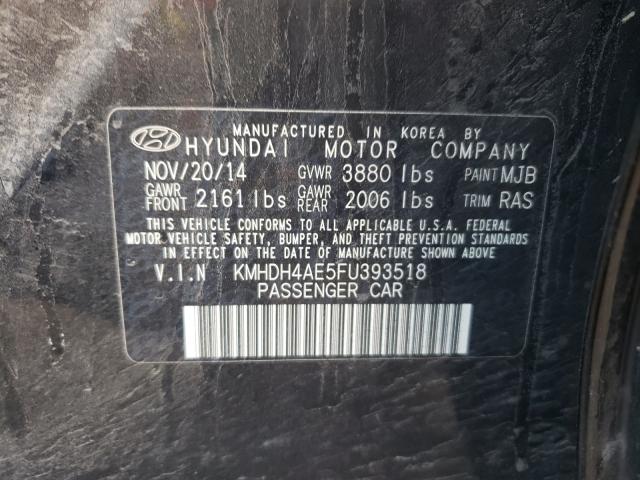 Photo 9 VIN: KMHDH4AE5FU393518 - HYUNDAI ELANTRA SE 