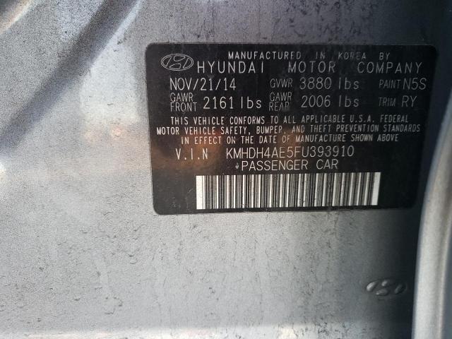 Photo 11 VIN: KMHDH4AE5FU393910 - HYUNDAI ELANTRA 