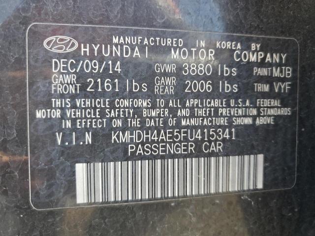 Photo 11 VIN: KMHDH4AE5FU415341 - HYUNDAI ELANTRA 