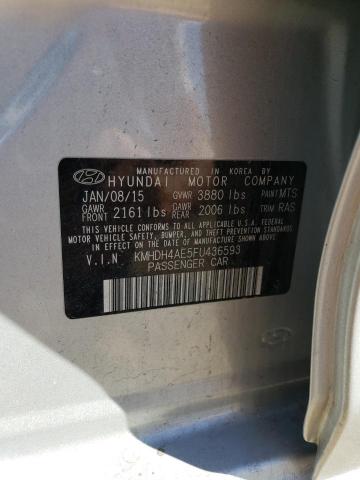 Photo 11 VIN: KMHDH4AE5FU436593 - HYUNDAI ELANTRA SE 