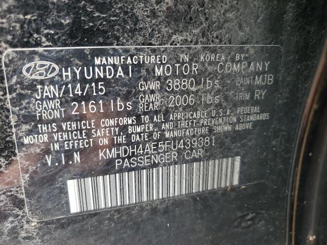 Photo 11 VIN: KMHDH4AE5FU439381 - HYUNDAI ELANTRA SE 