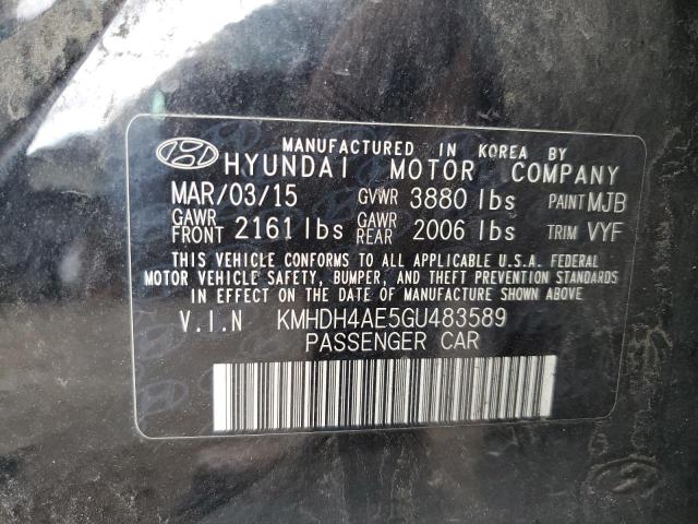 Photo 11 VIN: KMHDH4AE5GU483589 - HYUNDAI ELANTRA 