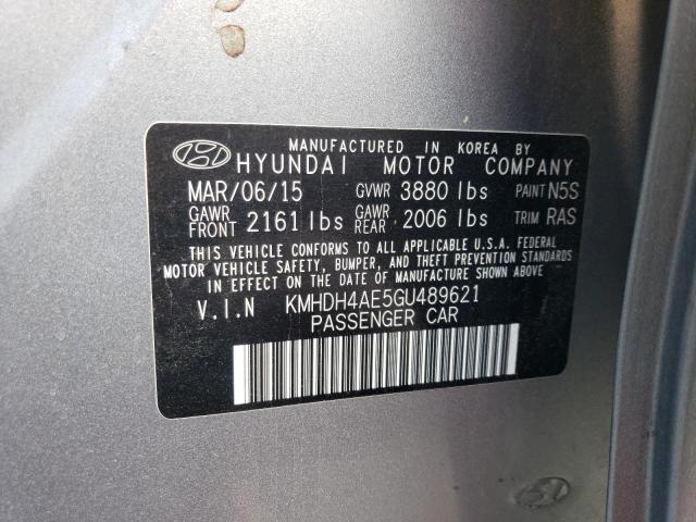 Photo 12 VIN: KMHDH4AE5GU489621 - HYUNDAI ELANTRA SE 