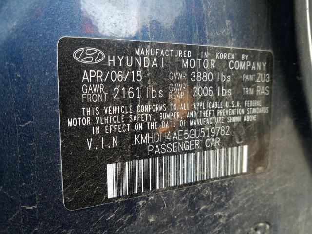 Photo 9 VIN: KMHDH4AE5GU519782 - HYUNDAI ELANTRA SE 