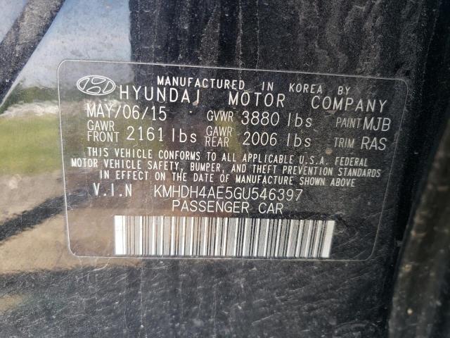 Photo 11 VIN: KMHDH4AE5GU546397 - HYUNDAI ELANTRA SE 