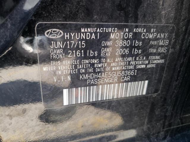 Photo 12 VIN: KMHDH4AE5GU583661 - HYUNDAI ELANTRA 