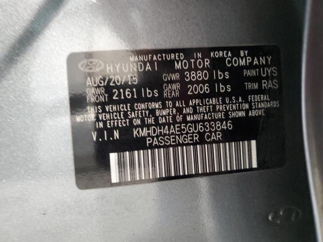 Photo 11 VIN: KMHDH4AE5GU633846 - HYUNDAI ELANTRA SE 