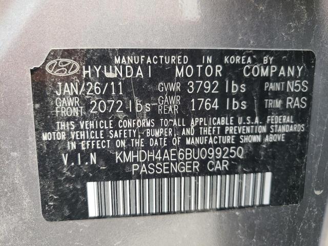 Photo 11 VIN: KMHDH4AE6BU099250 - HYUNDAI ELANTRA GL 