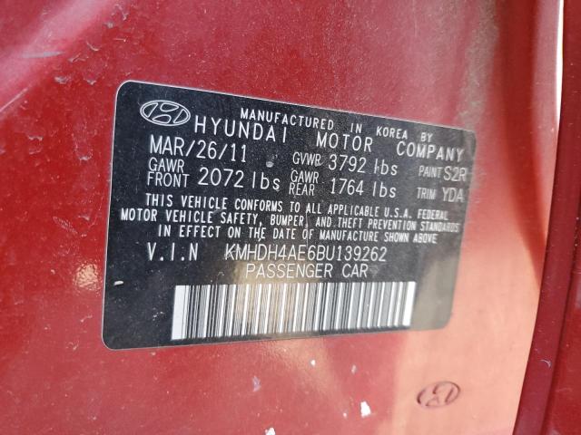 Photo 11 VIN: KMHDH4AE6BU139262 - HYUNDAI ELANTRA 