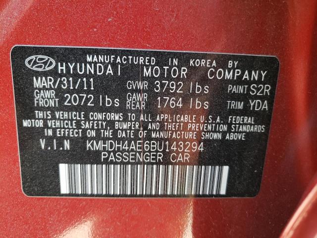 Photo 9 VIN: KMHDH4AE6BU143294 - HYUNDAI ELANTRA GL 