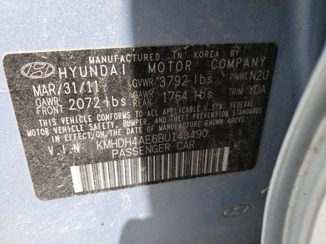 Photo 9 VIN: KMHDH4AE6BU143490 - HYUNDAI ELANTRA GL 