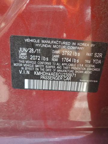 Photo 11 VIN: KMHDH4AE6CU230971 - HYUNDAI ELANTRA 