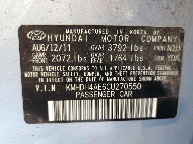 Photo 11 VIN: KMHDH4AE6CU270550 - HYUNDAI ELANTRA 