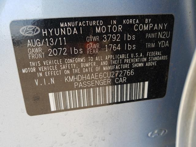 Photo 9 VIN: KMHDH4AE6CU272766 - HYUNDAI ELANTRA GL 