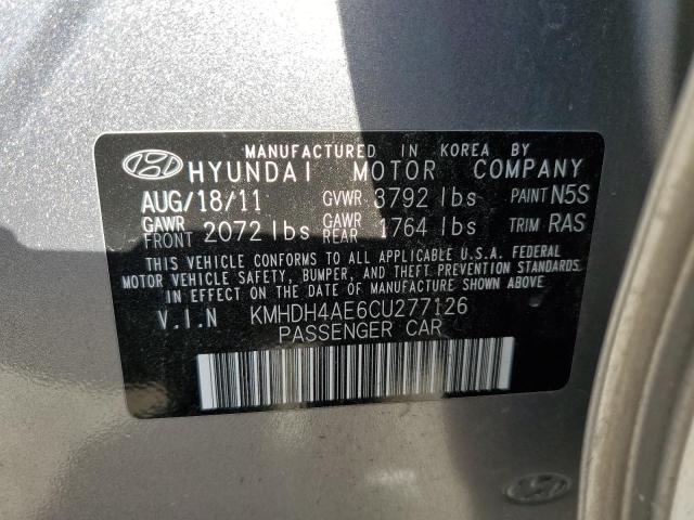 Photo 9 VIN: KMHDH4AE6CU277126 - HYUNDAI ELANTRA GL 