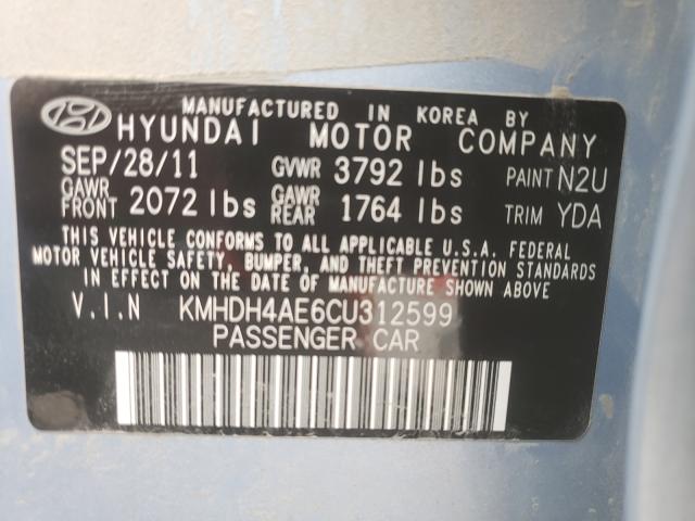 Photo 9 VIN: KMHDH4AE6CU312599 - HYUNDAI ELANTRA GL 