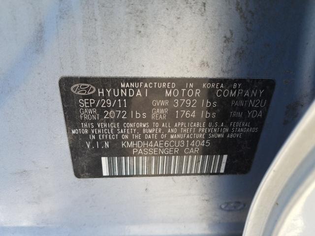 Photo 9 VIN: KMHDH4AE6CU314045 - HYUNDAI ELANTRA GL 