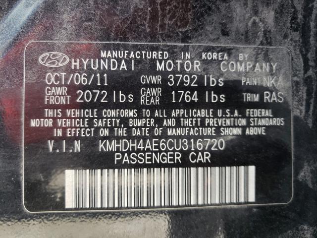 Photo 9 VIN: KMHDH4AE6CU316720 - HYUNDAI ELANTRA 