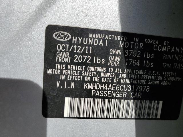 Photo 12 VIN: KMHDH4AE6CU317978 - HYUNDAI ELANTRA GL 