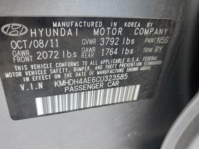 Photo 11 VIN: KMHDH4AE6CU323585 - HYUNDAI ELANTRA 