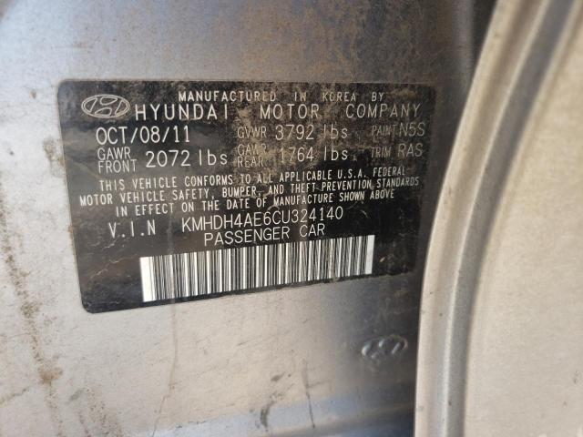 Photo 11 VIN: KMHDH4AE6CU324140 - HYUNDAI ELANTRA GL 