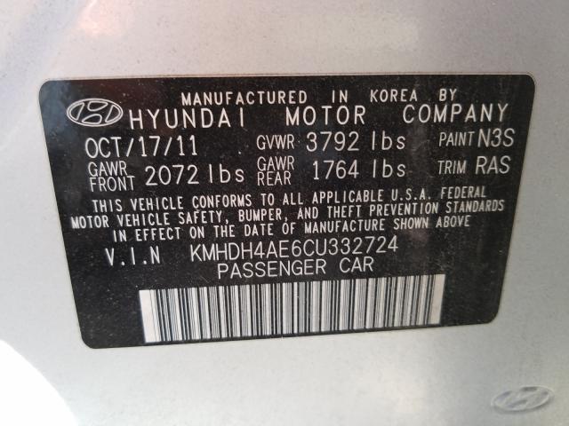 Photo 9 VIN: KMHDH4AE6CU332724 - HYUNDAI ELANTRA GL 