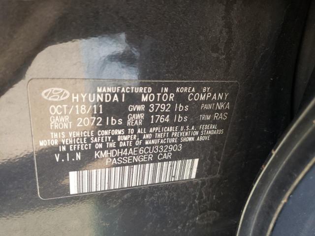 Photo 9 VIN: KMHDH4AE6CU332903 - HYUNDAI ELANTRA GL 