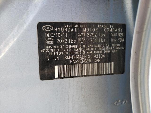 Photo 11 VIN: KMHDH4AE6CU393104 - HYUNDAI ELANTRA 