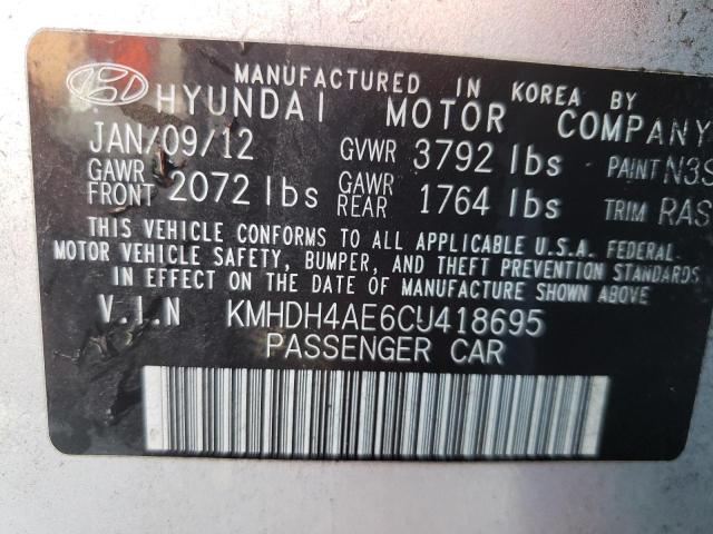 Photo 9 VIN: KMHDH4AE6CU418695 - HYUNDAI ELANTRA GL 