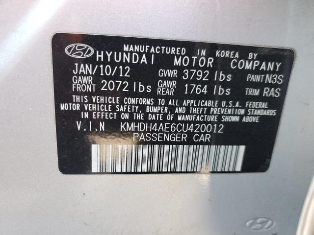 Photo 9 VIN: KMHDH4AE6CU420012 - HYUNDAI ELANTRA GL 