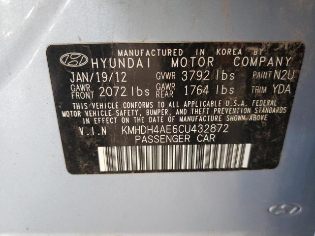 Photo 9 VIN: KMHDH4AE6CU432872 - HYUNDAI ELANTRA GL 