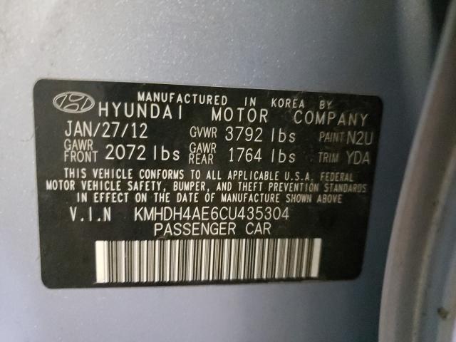 Photo 9 VIN: KMHDH4AE6CU435304 - HYUNDAI ELANTRA GL 