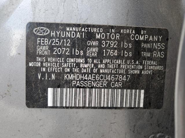 Photo 11 VIN: KMHDH4AE6CU467847 - HYUNDAI ELANTRA 