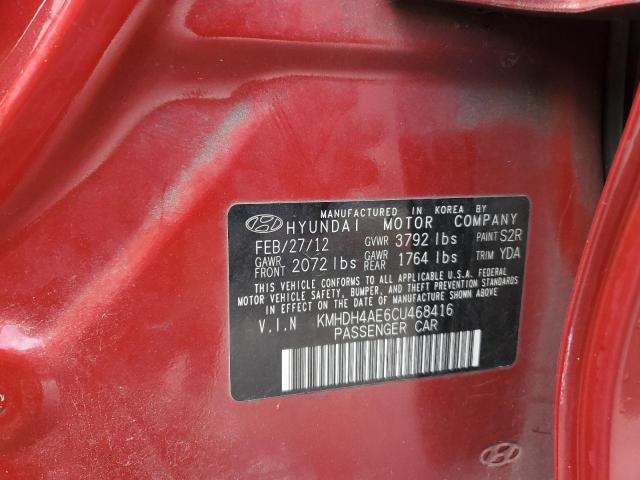 Photo 11 VIN: KMHDH4AE6CU468416 - HYUNDAI ELANTRA 