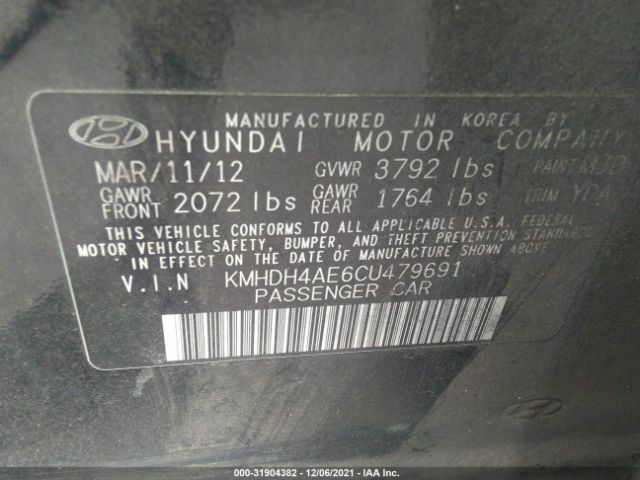 Photo 8 VIN: KMHDH4AE6CU479691 - HYUNDAI ELANTRA 