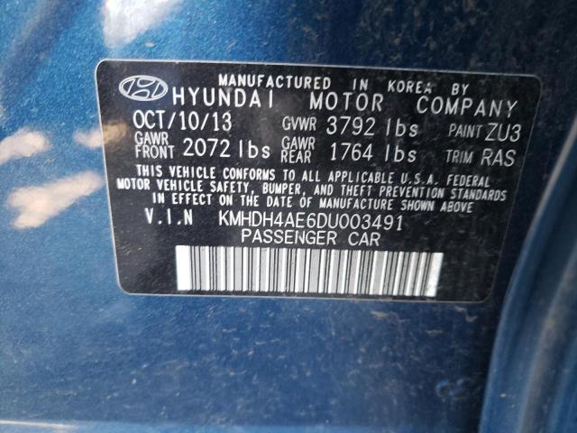 Photo 11 VIN: KMHDH4AE6DU003491 - HYUNDAI ELANTRA 