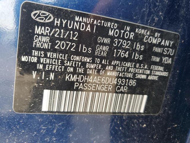 Photo 11 VIN: KMHDH4AE6DU493186 - HYUNDAI ELANTRA 