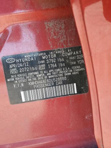 Photo 11 VIN: KMHDH4AE6DU528888 - HYUNDAI ELANTRA GL 