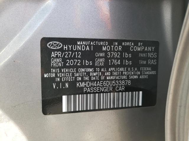 Photo 9 VIN: KMHDH4AE6DU533878 - HYUNDAI ELANTRA GL 