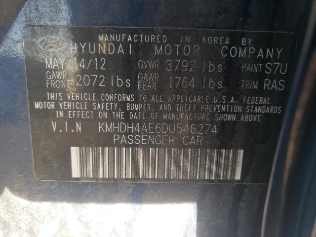 Photo 9 VIN: KMHDH4AE6DU546274 - HYUNDAI ELANTRA GL 