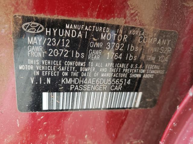 Photo 9 VIN: KMHDH4AE6DU556514 - HYUNDAI ELANTRA GL 