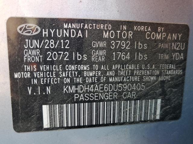 Photo 9 VIN: KMHDH4AE6DU590405 - HYUNDAI ELANTRA GL 