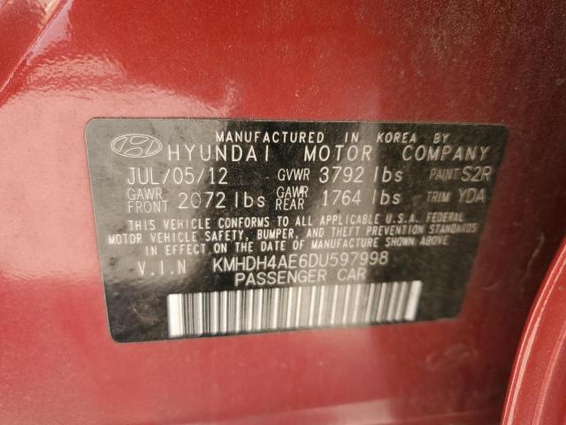 Photo 11 VIN: KMHDH4AE6DU597998 - HYUNDAI ELANTRA GT 